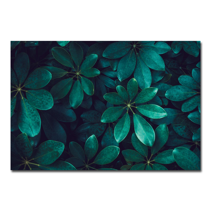 Wandbild Blumen und Pflanzen Green Leaves 00002-a