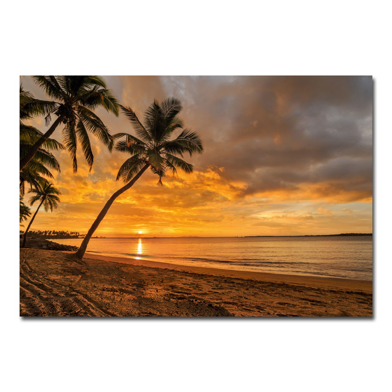 Wandbild Strand und Meer Sonnenuntergang am Strand 00003-a