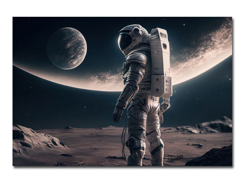 Wandbild – Astronaut gefangen auf Planeten